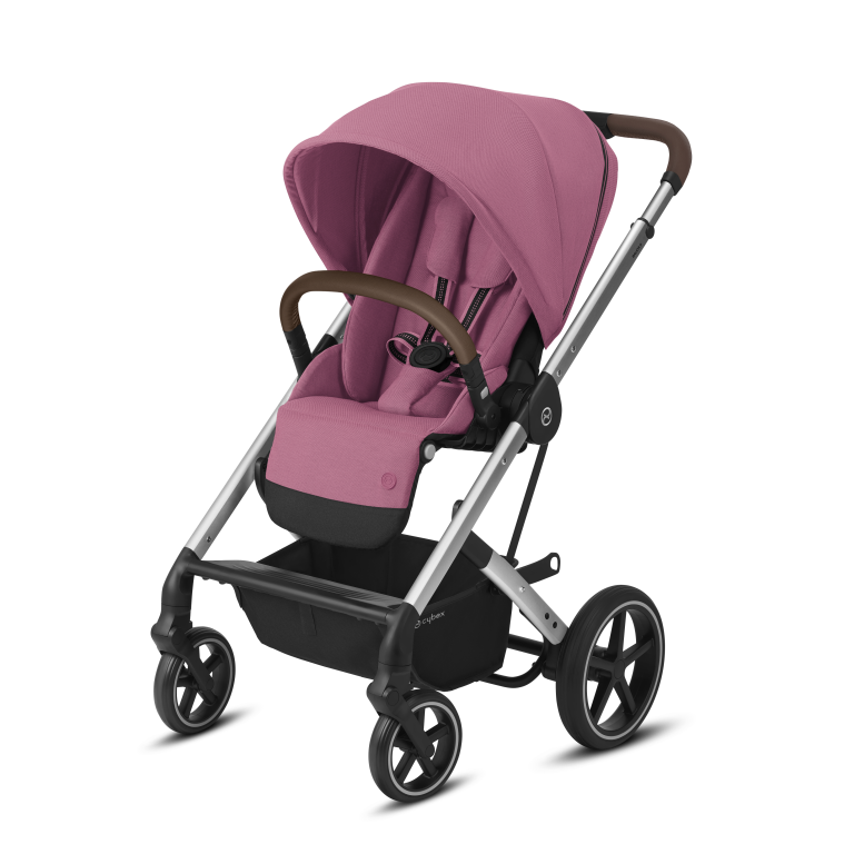 Cybex, Balios S-Lux - wózek głęboko-spacerowy-Magnolia Pink-Stelaż Silver