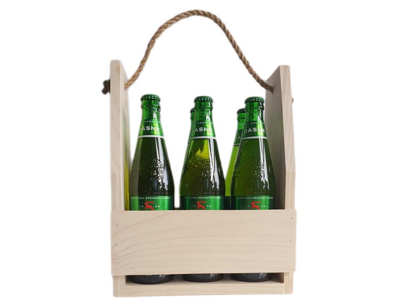 Drewniana skrzynka, EKO nosidło na piwo, alkohol, kwiaty, prezent.