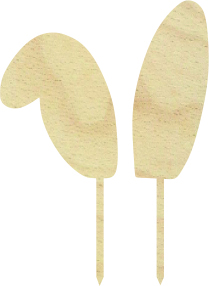 Topper uszy królika wielkanoc drewniana dekoracja tortów ciast babeczek koszyka