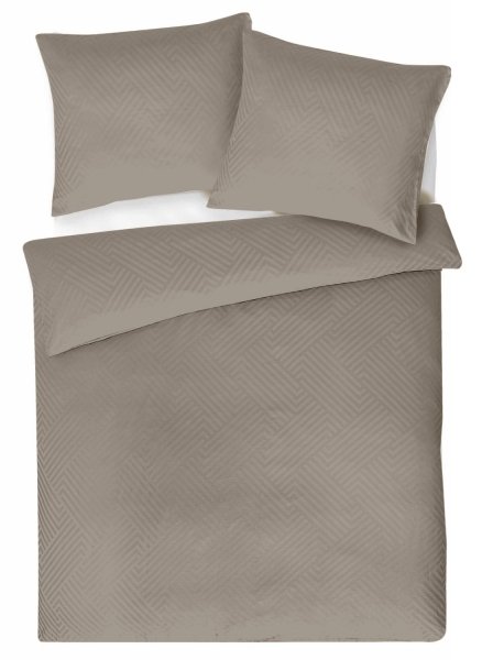 Pościel satyna ADAMASZEK geometryczny 160x200 wz. 17 taupe
