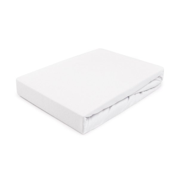 Prześcieradło Jersey PREMIUM na wysoki materac 160x200 na gumkę wz. 001 biały