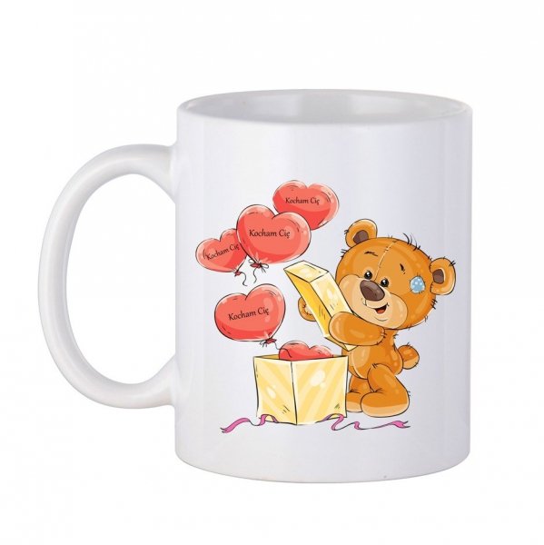 Kubek walentynkowy 330ml wz. Miś