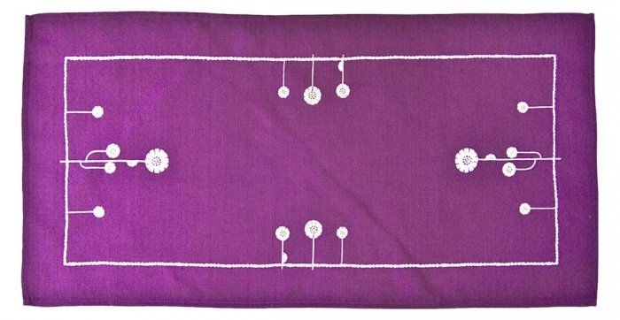 Obrus Haftowany Bruna 50x100 cm wz. 1365 kolor: fioletowy