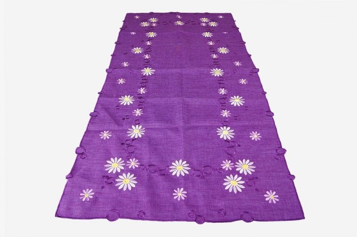 Obrus Haftowany Bruna 48-2 50x100 cm kolor: Fioletowy