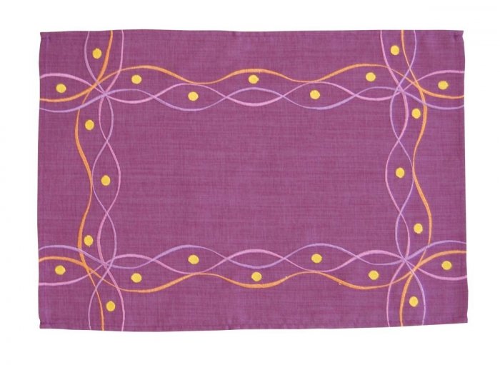 Obrus Haftowany Bruna 58-1 33x170 cm kolor: fioletowy