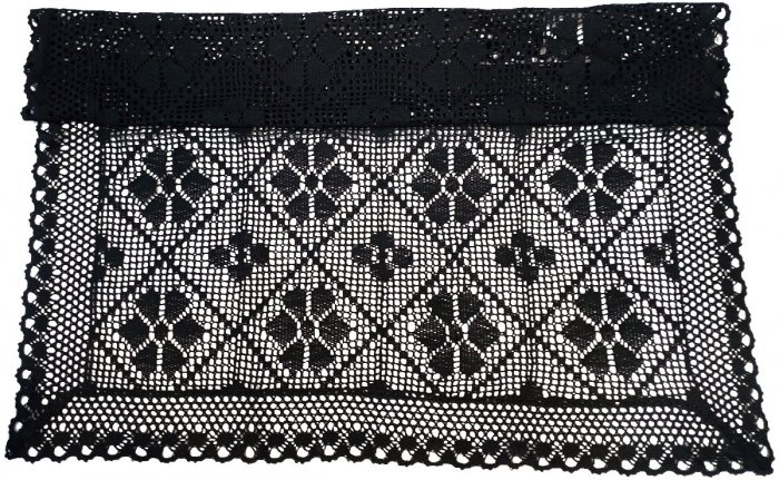 Obrus szydełkowy rozmiar: 60x120 wzór 559 czarny