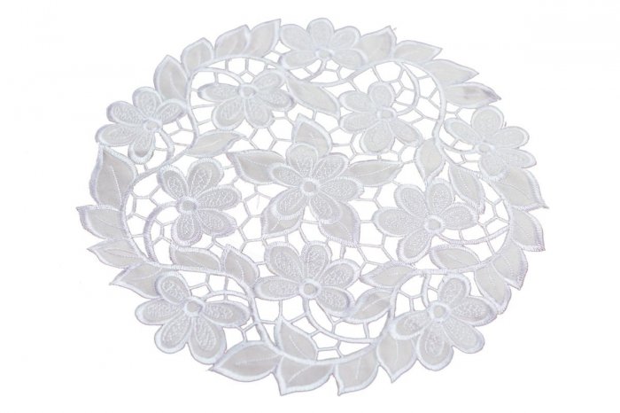 Obrus Haftowany wz. SUP 30 cm koło Kolor: pudrowy róż