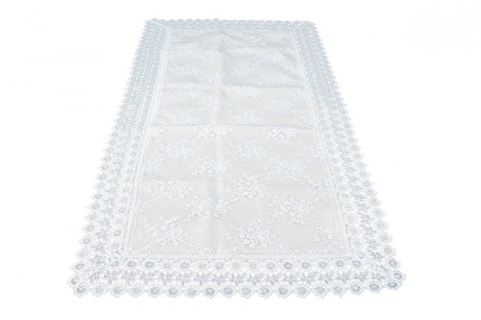 Obrus Gipiura SOFIA rozm 40x170 kolor: biały