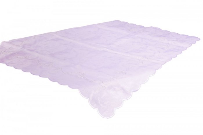 Obrus plamoodporny Zdobiony Baratto 90x90 Kwadrat Kolor: Biały wz 1