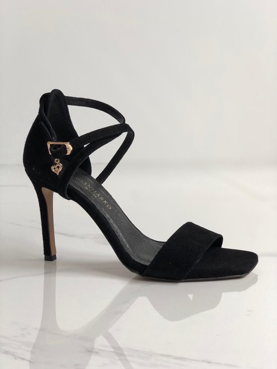 Sandały damskie 65 - 3 Czarny zamsz