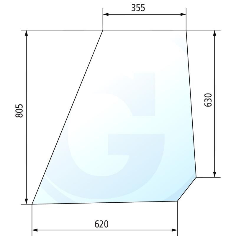 Szyba przednia prawa i lewa Fendt Farmer F182800201260