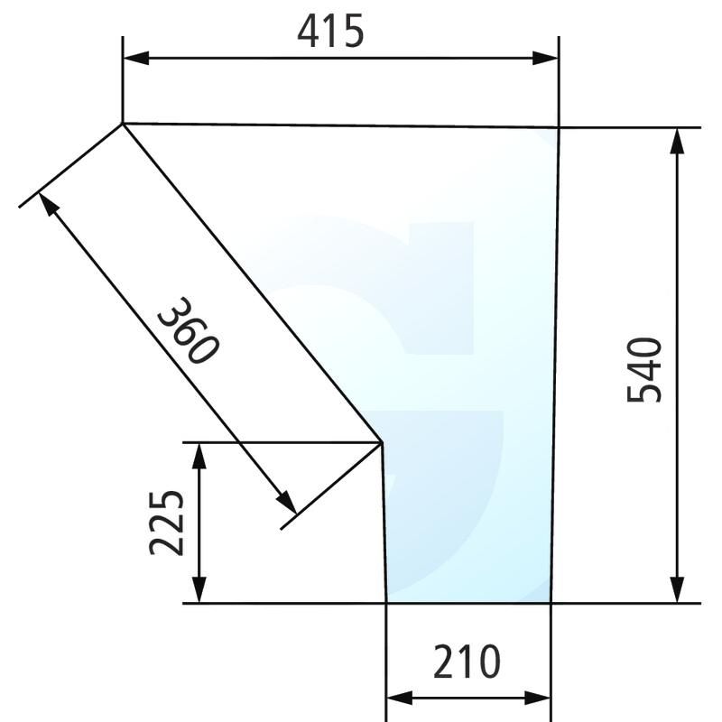 Szyba drzwi dolna CASE 433 933 1284611C1