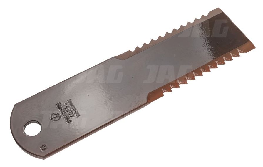 Nóż sieczkarni zębaty 195x50x3mm Fi12mm 060030 Rasspe