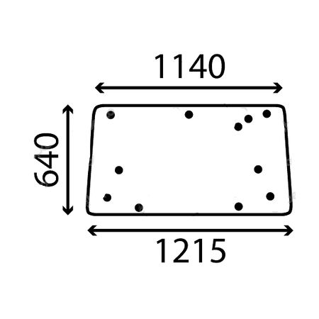 Szyba tylna górna Landini Blizard 3550333M1