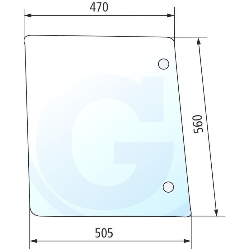 Szyba boczna prawa i lewa CASE CS Steyr M 1-34-703-168