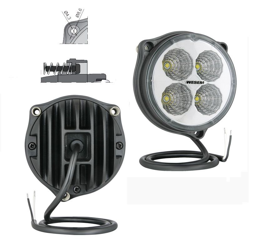 Lampa robocza LED 58° 1000lm przewód CRC5C.51522 Wesem