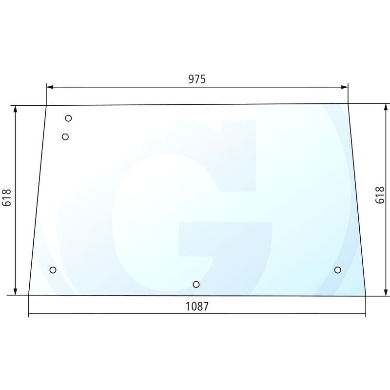 Szyba tylna górna Hürlimann 0.9227.215.0