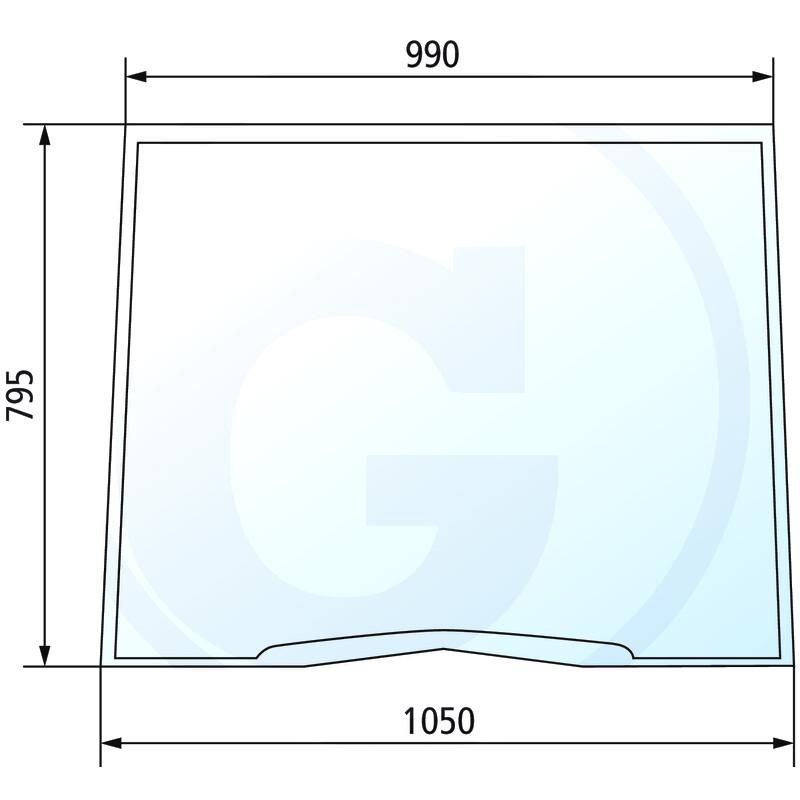 Szyba przednia Deutz Agrotrac SAME Antares 0.009.0300.0, 0.007.5161.0