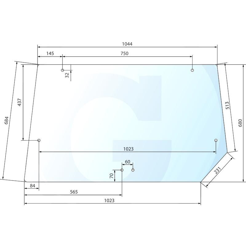 Szyba tylna CASE 3210 4240 144794A1