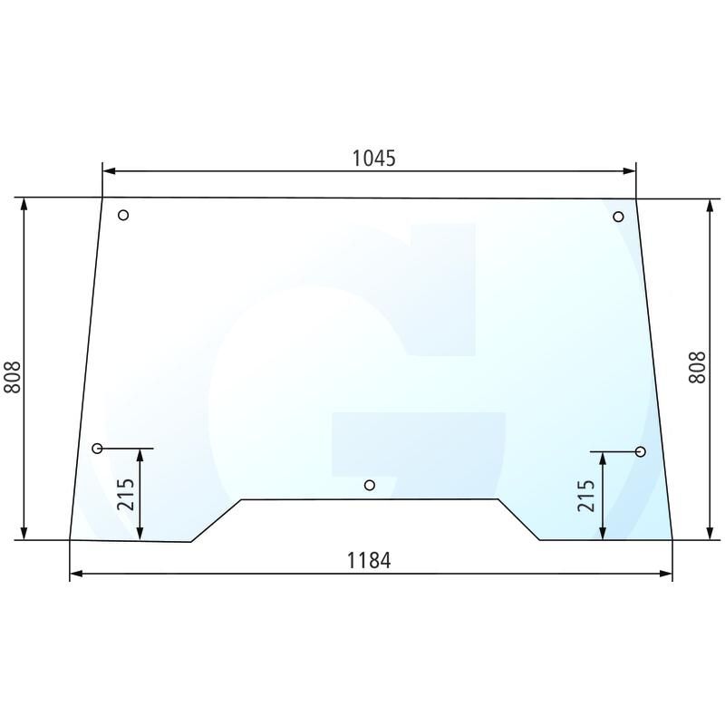 Szyba przednia uchylna CASE 433 933 1332391C1