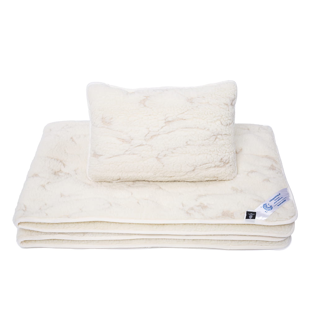 Pościel wełniana merynos tumbler verona/angello (kołdra 140x200, poduszka 45x75) (+-5cm)