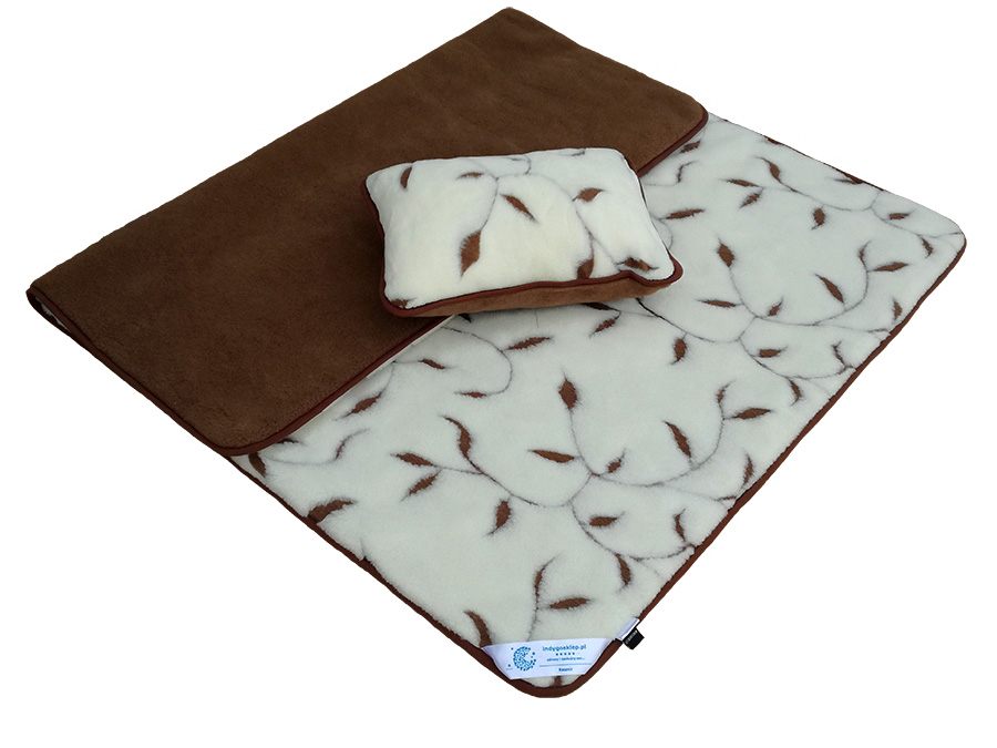 Pościel wełniana camel ciemny/kaszmir benjamin (kołdra 140x200, poduszka 45x75) (+-5cm)