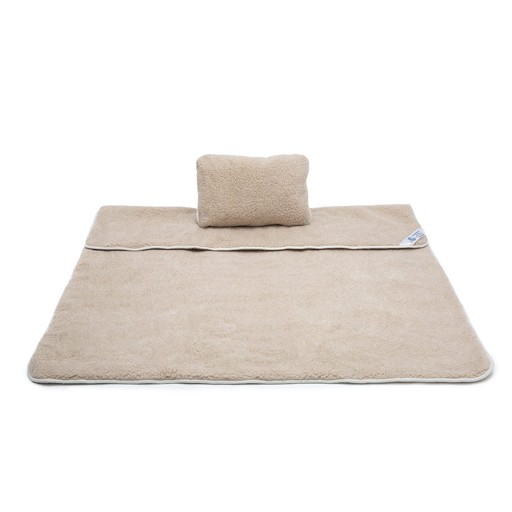 Pościel wełniana merynos tumbler beż (kołdra 140x200, poduszka 70x80) (+-5cm)