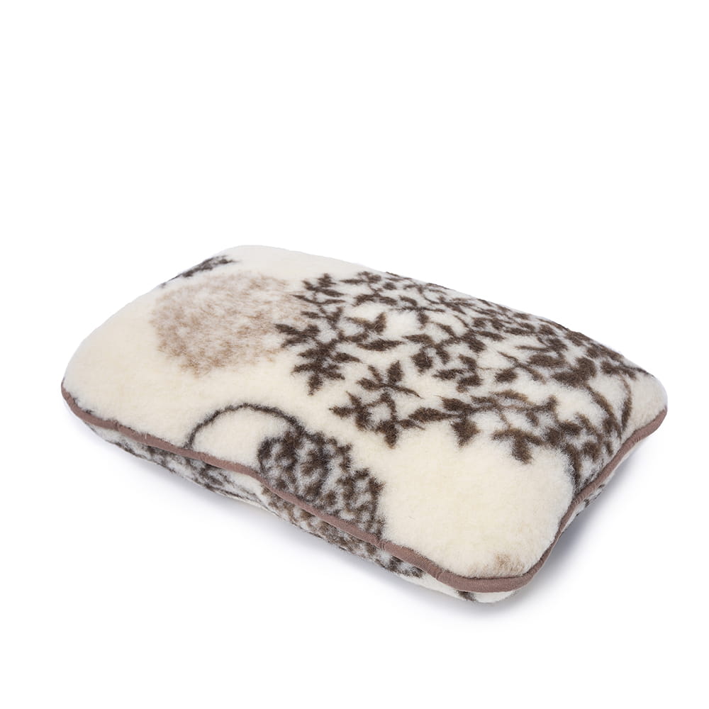 Poduszka wełniana merynos australijski, wzór natura 50x60 (+-3%)