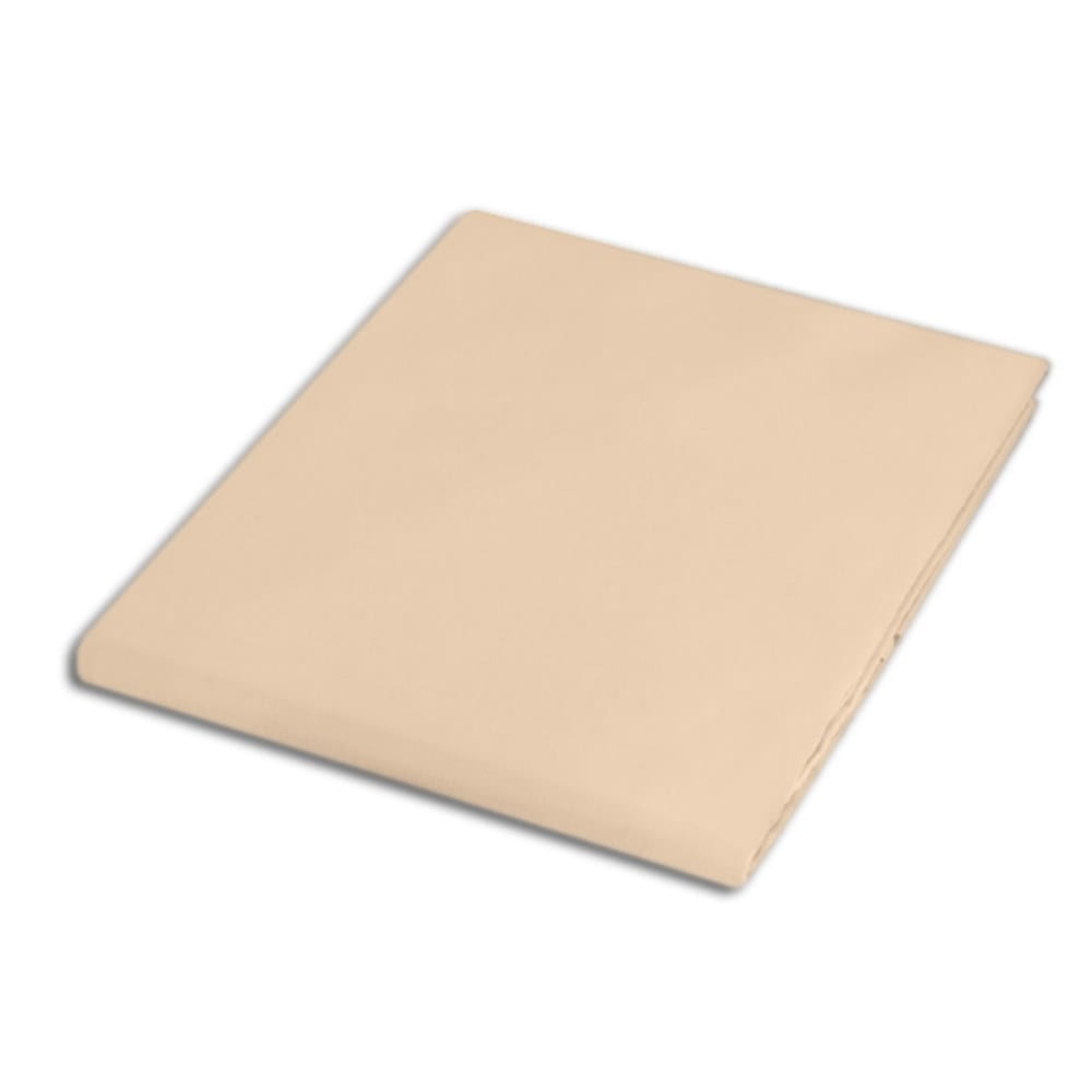 Prześcieradło bez gumki bawełniane 160x200 beż