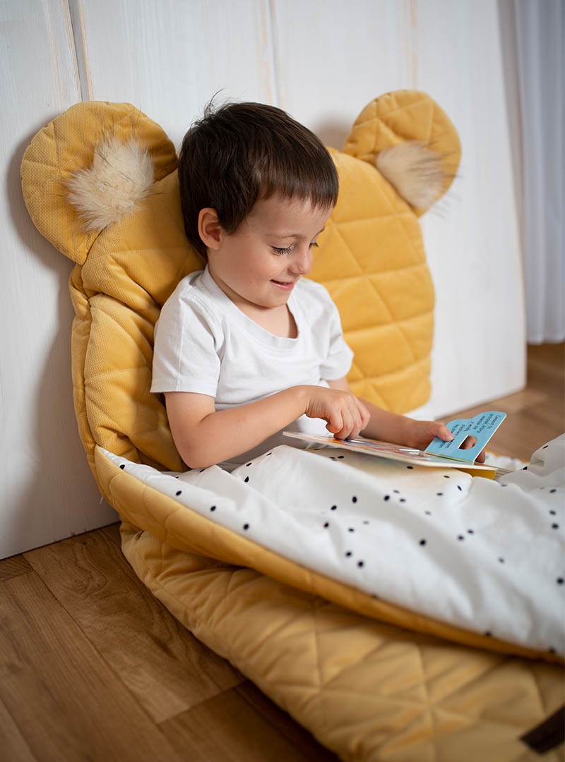 Śpiworek Kinder Hop Dream Catcher Triangles Mustard 145x70 cm