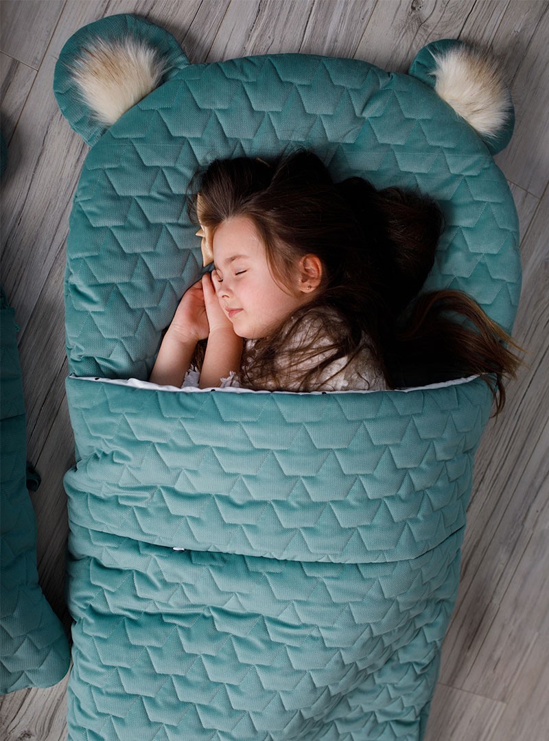 Śpiworek Kinder Hop Dream Catcher Leaves Ocean Green 120x60 cm