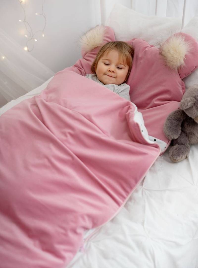 Śpiworek Kinder Hop Dream Catcher Velvet Sugar Pink - 170x75 cm