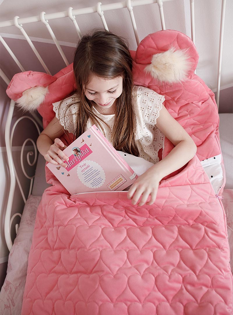 Śpiworek Kinder Hop Dream Catcher Hearts Strawberry 145x70 cm