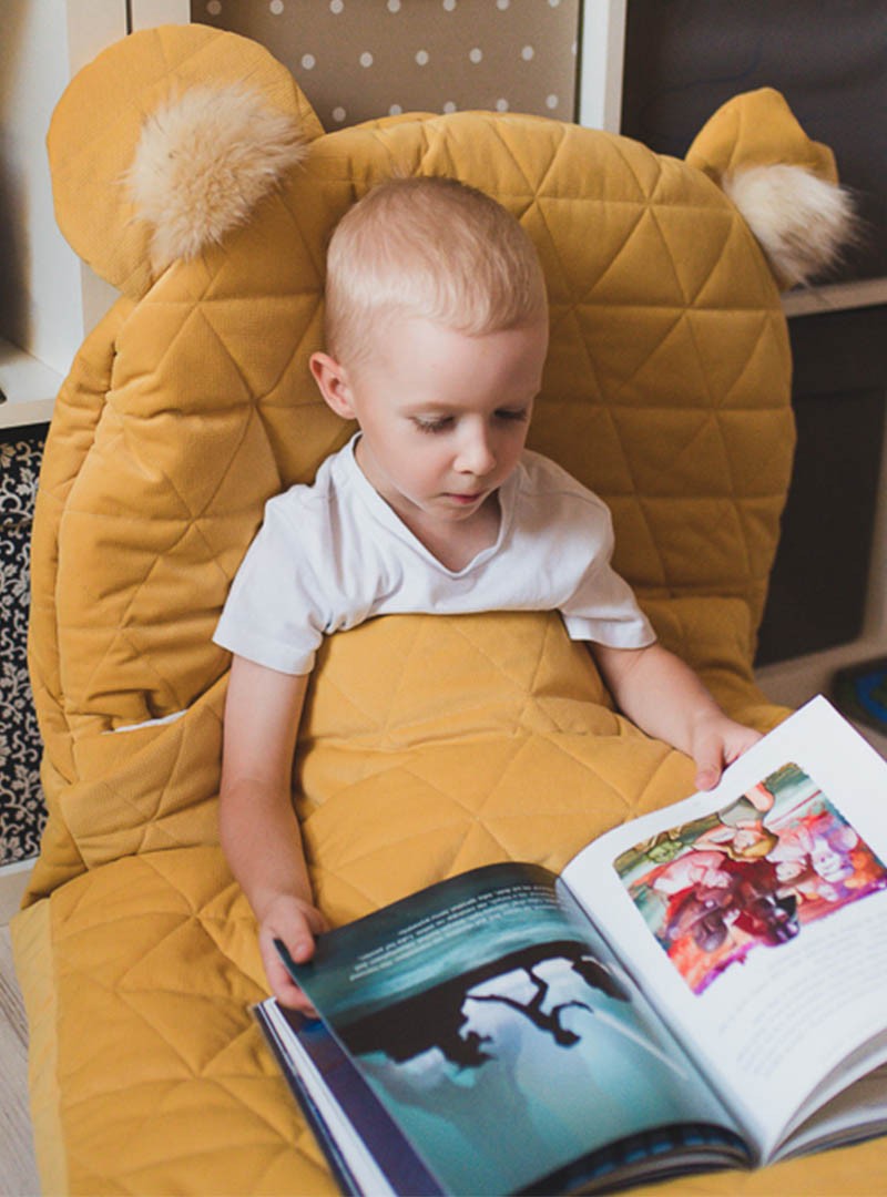 Śpiworek Kinder Hop Dream Catcher Triangles Mustard 170x75 cm