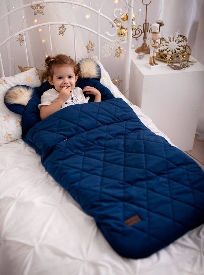 Śpiworek Kinder Hop Dream Catcher Big Diamonds Deep Blue - 120x60 cm