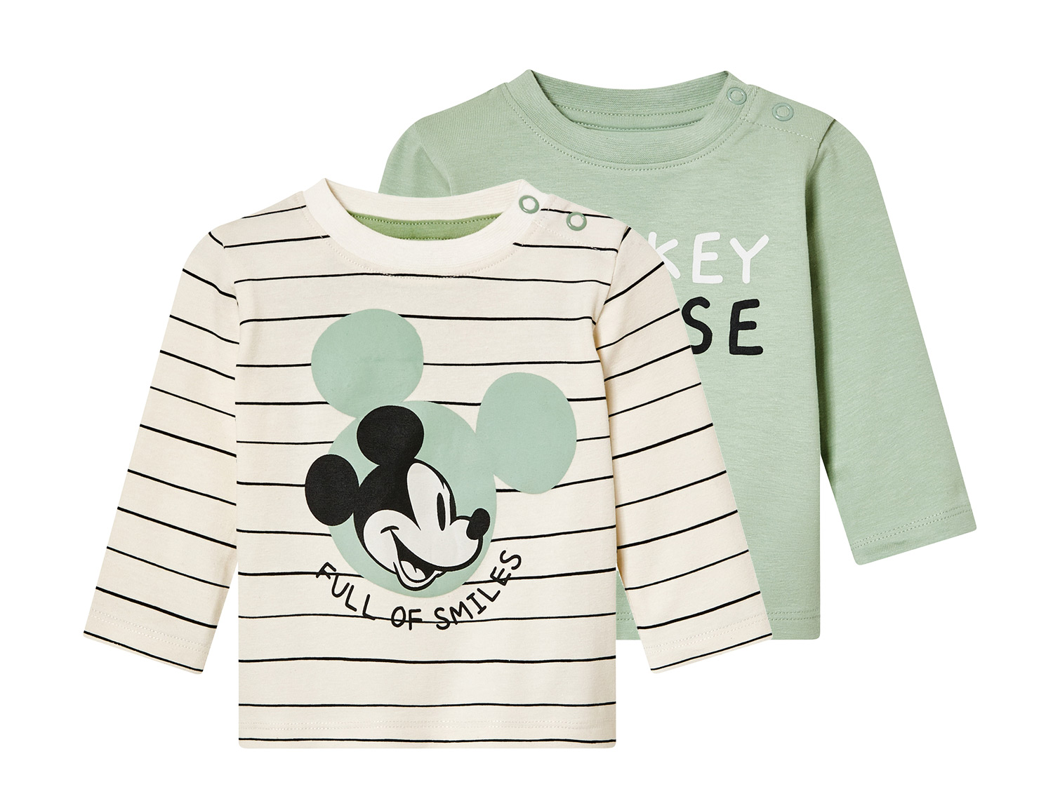 Koszulki chłopięce z postaciami z bajek, 2 sztuki Myszka Miki, 62/68