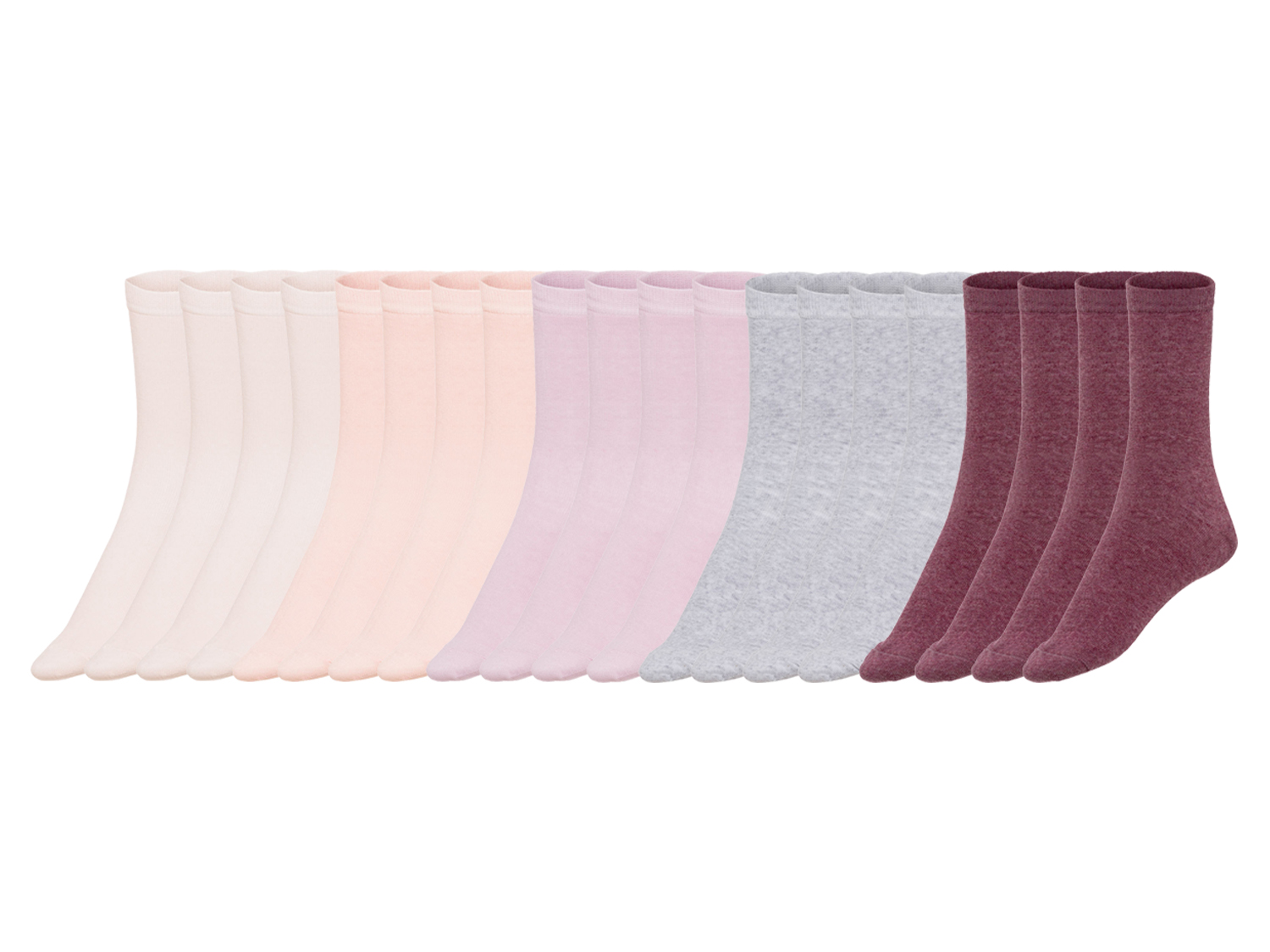 esmara Skarpetki damskie, 20 par 39-42, Różowy/bordowy