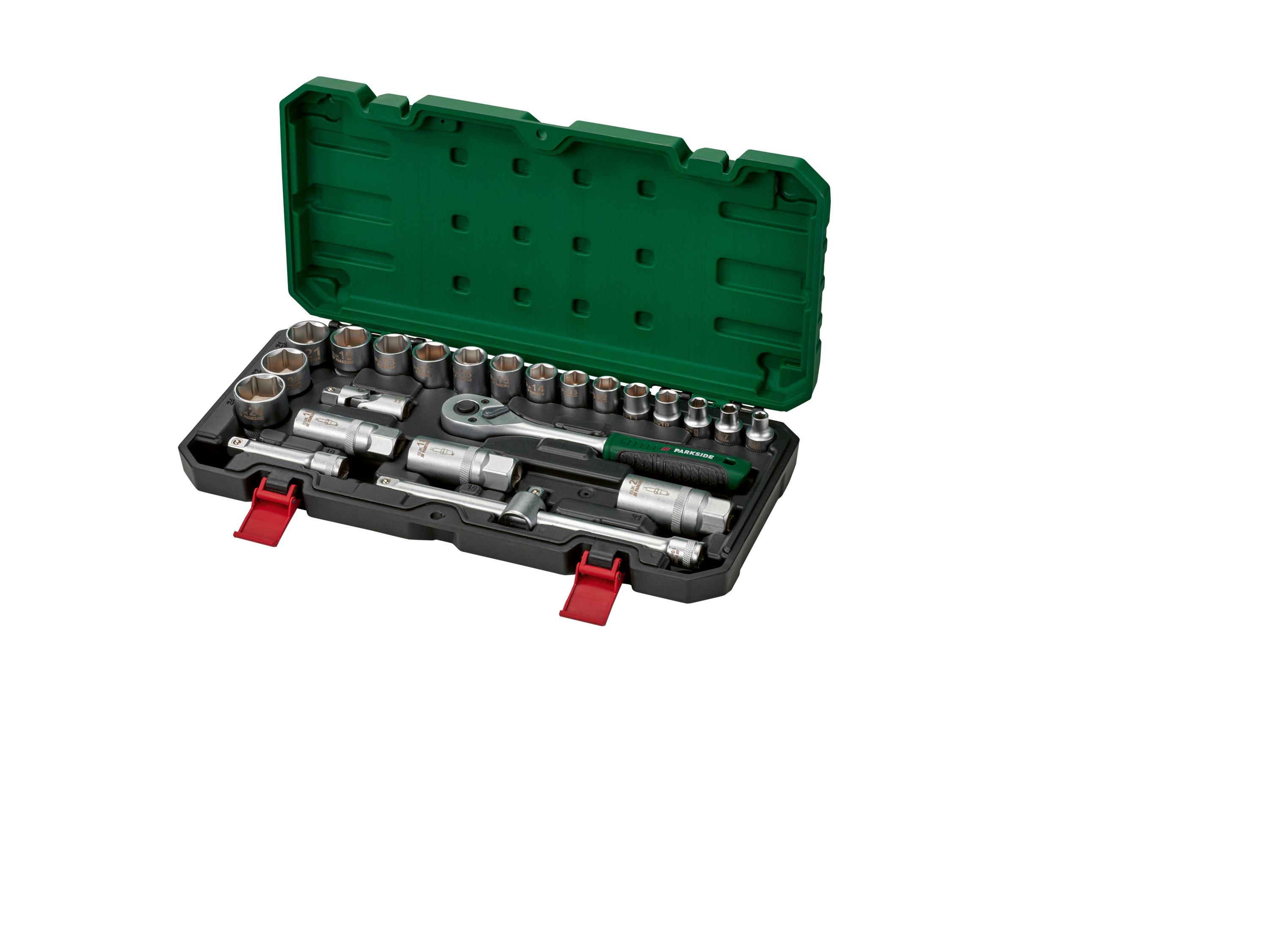 Parkside Zestaw kluczy nasadowych, 24 elementy