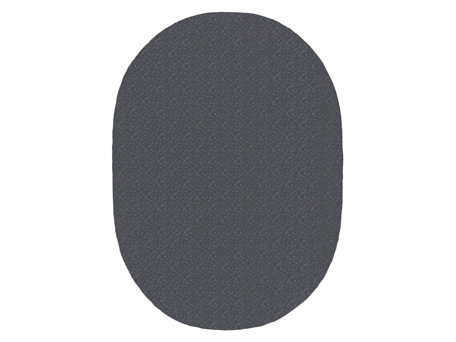 Livarno home Obrus żakardowy z szarfą w kontrastowym kolorze, 1 zestaw Owalny 160 x 220cm + 20 x 220cm, Antracytowy