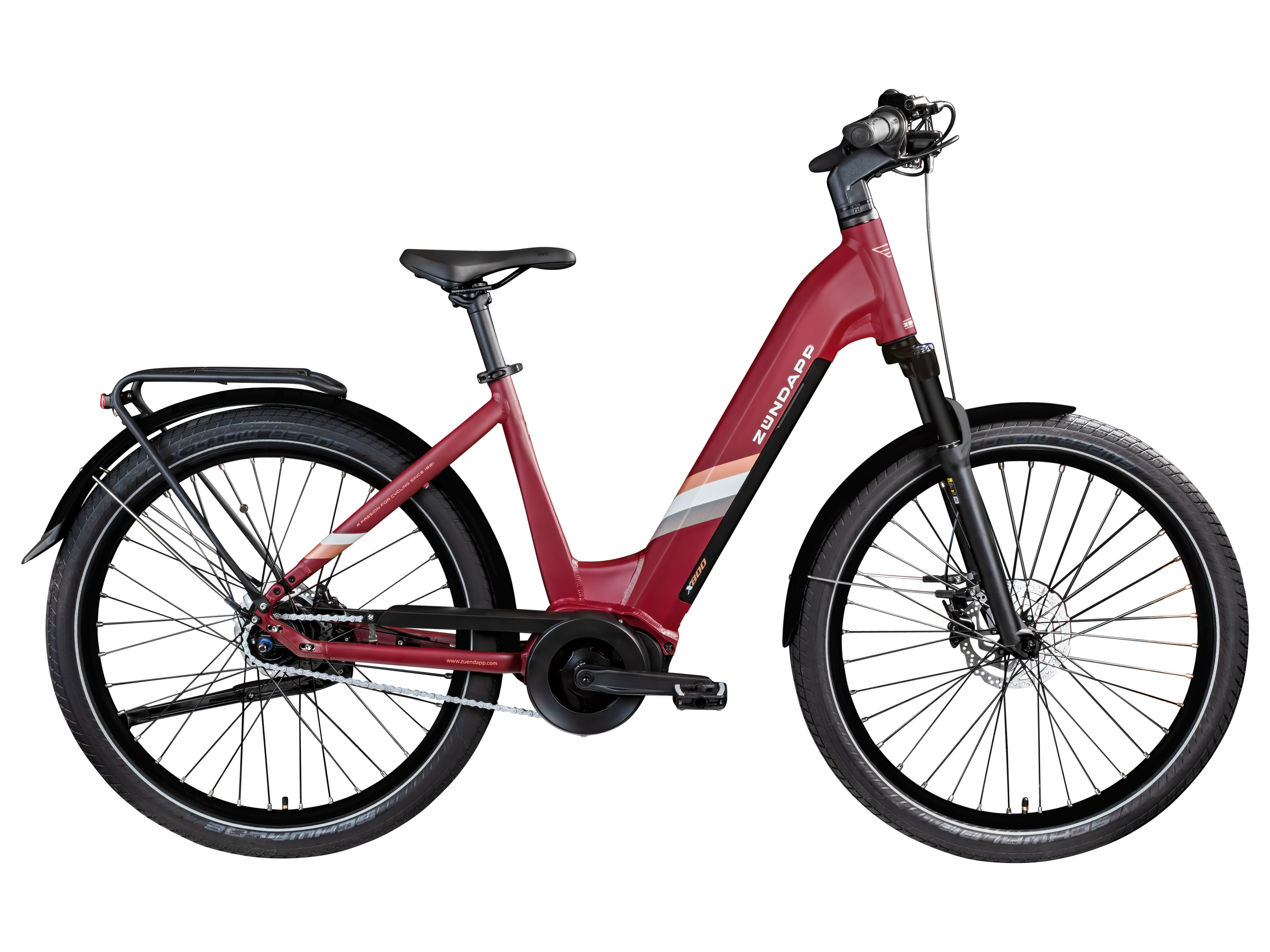 Zündapp Rower elektryczny X800 Bordowy