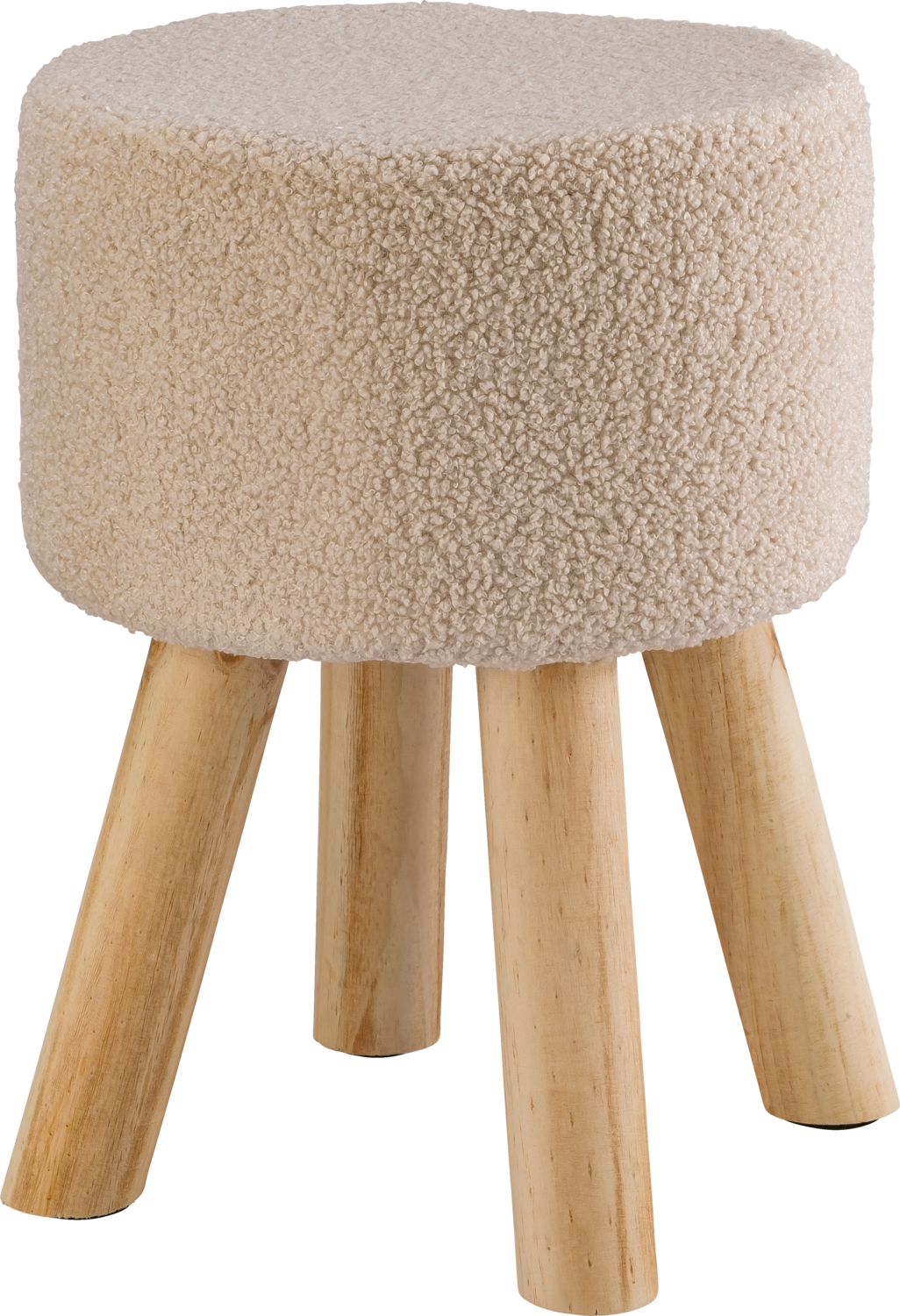 Livarno Stołek z futerkiem Brązowy