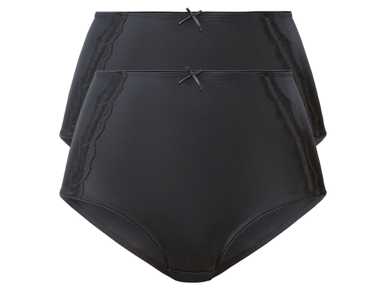 esmara Majtki korygujące damskie, z elegancką koronką, 2 pary S 36/38, Czarny