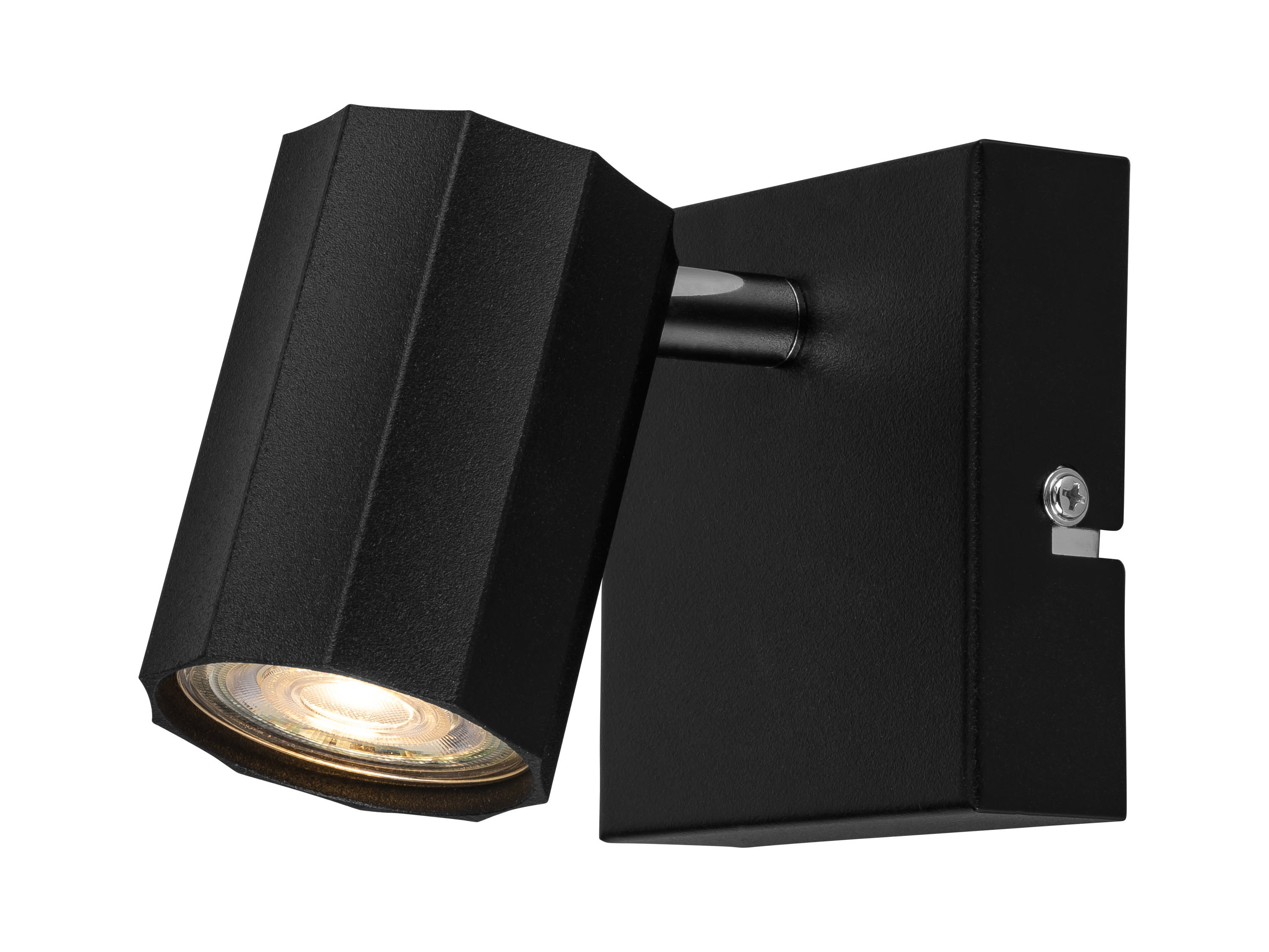 Livarno home Lampa ścienno-sufitowa z regulowanym reflektorem Kwadratowy, czarny