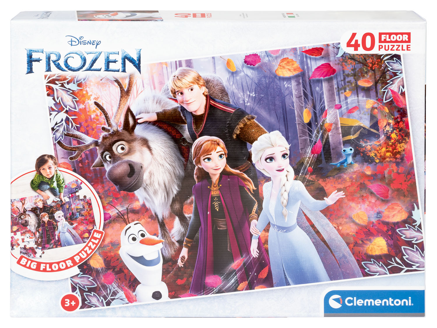 Clementoni Puzzle do układania na podłodze, 100 x 70 cm Kraina Lodu