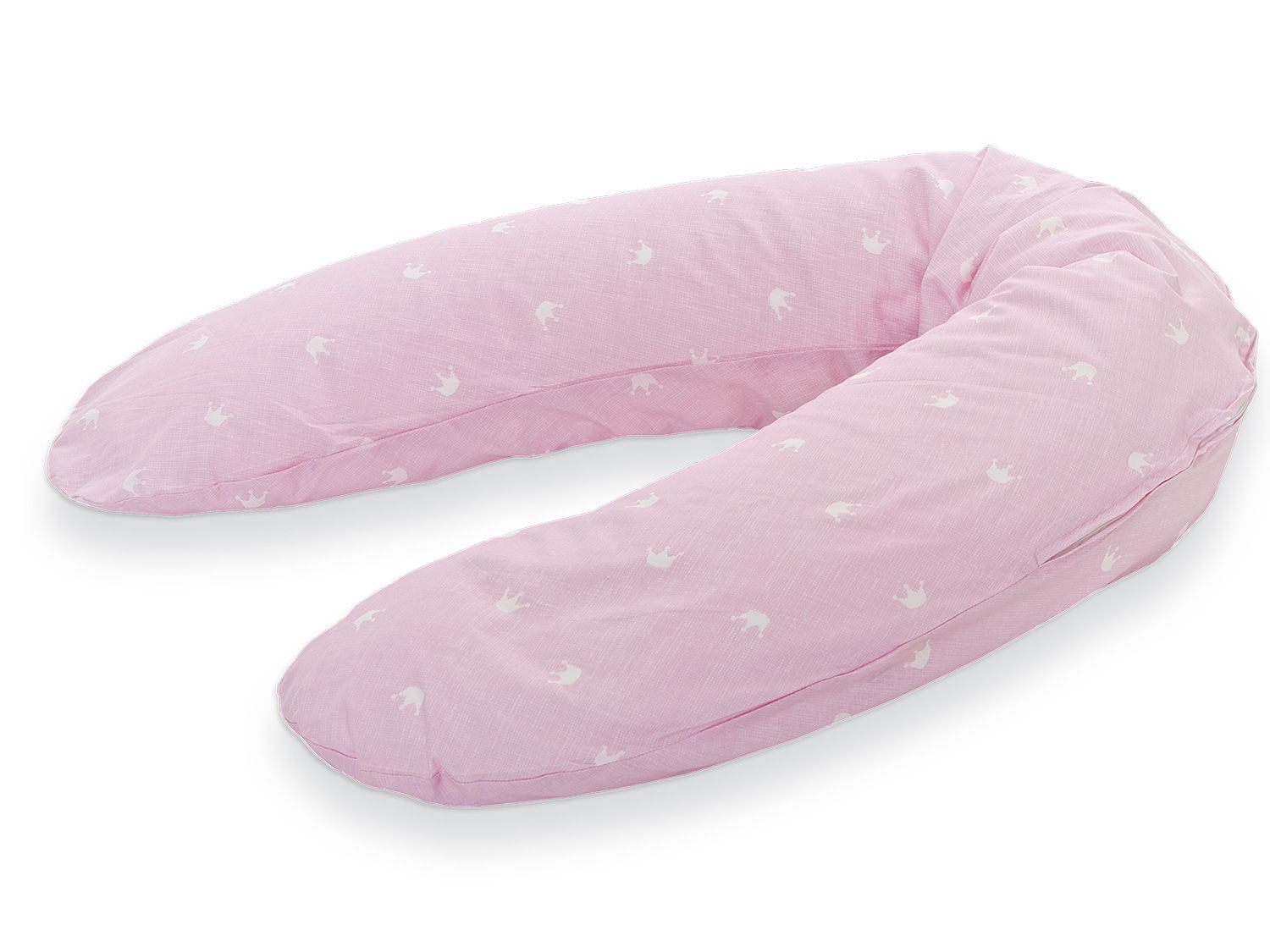 Träumeland Poduszka do karmienia piersią, ze zdejmowaną poszewką Korona, różowy