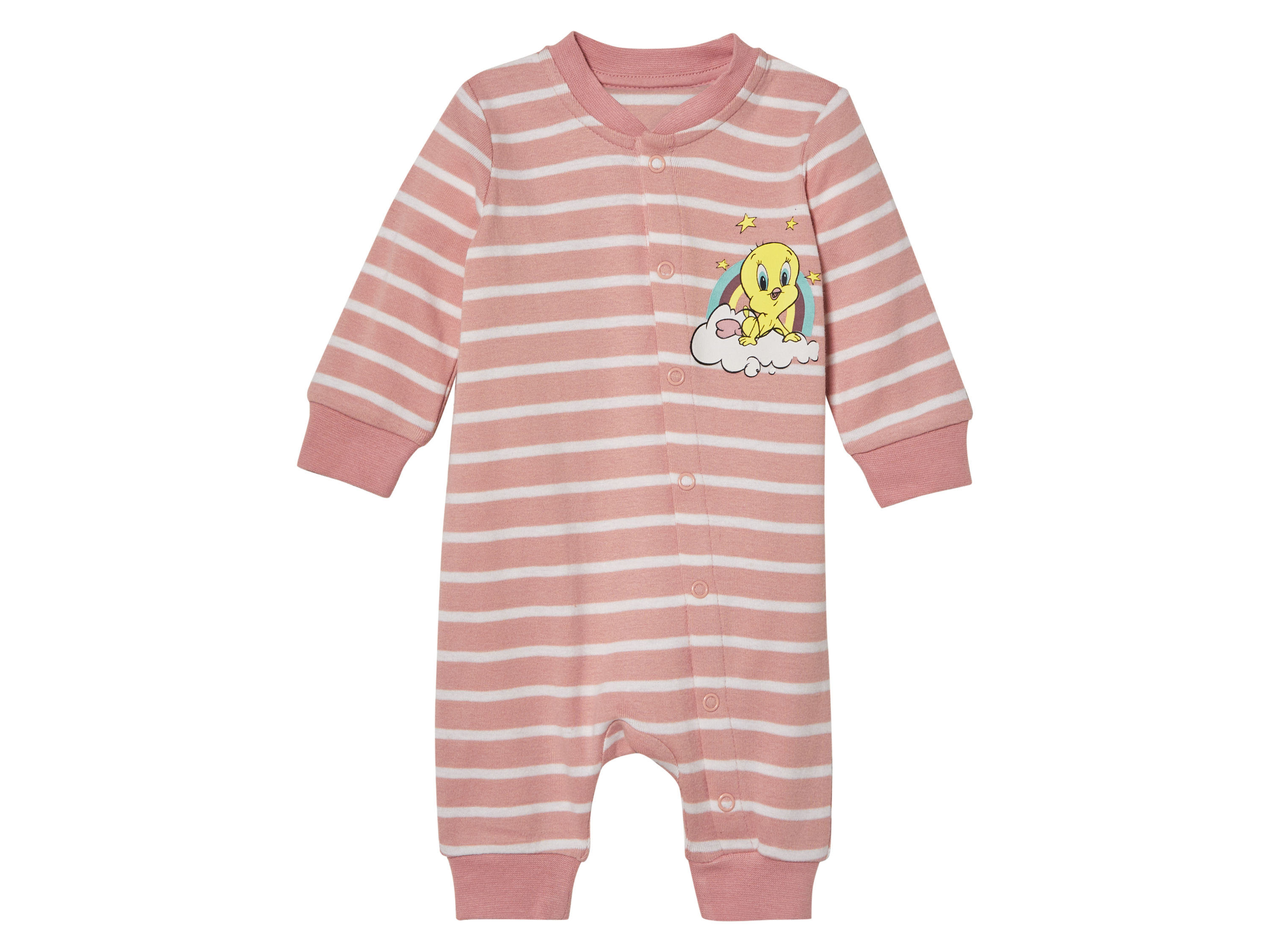 Pajacyk niemowlęcy z bohaterami Looney Tunes i Tom i Jerry W paski, 62/68