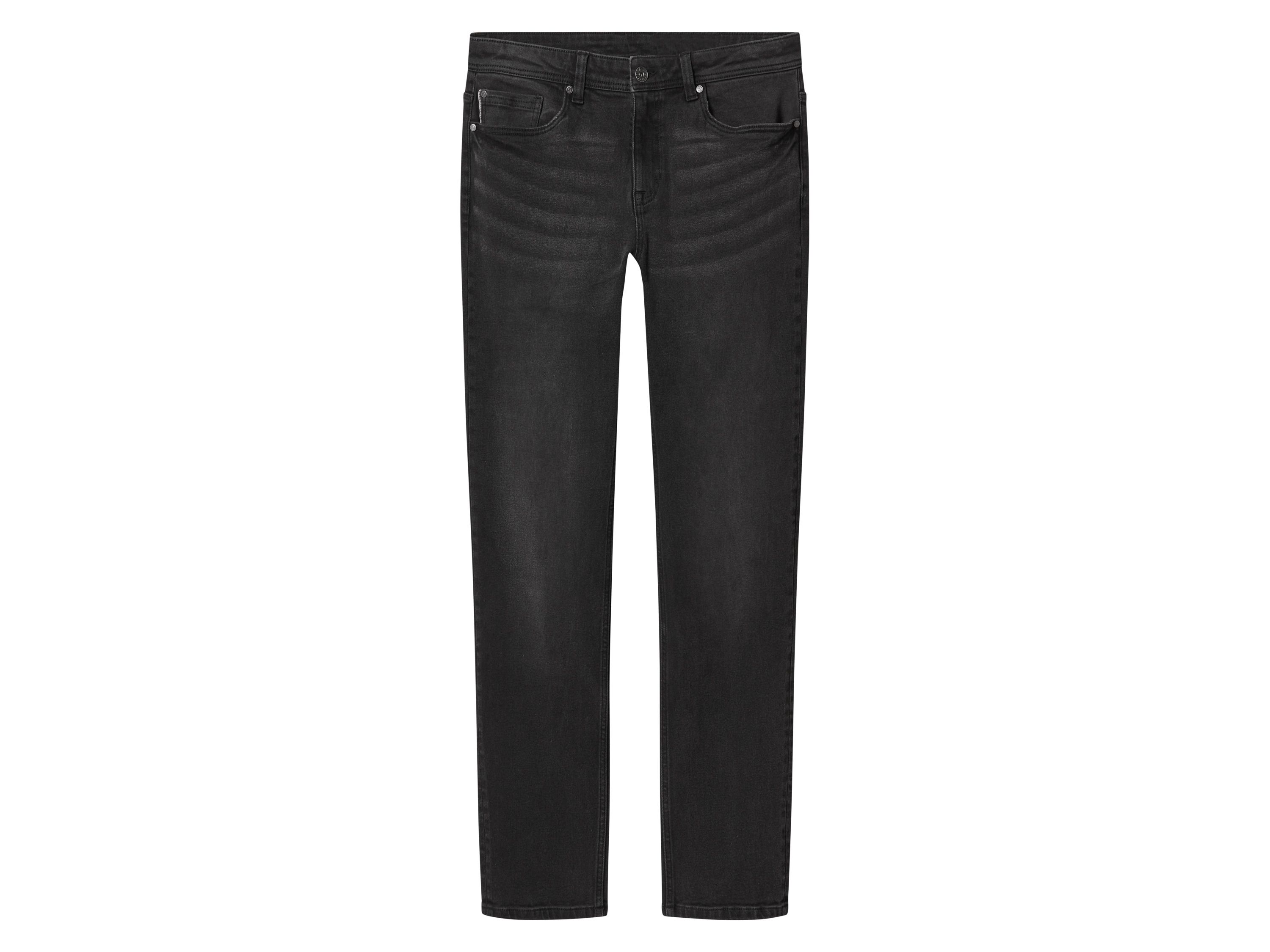 esmara Men Jeansy męskie z bawełną, slim fit Czarny, 52 36/32
