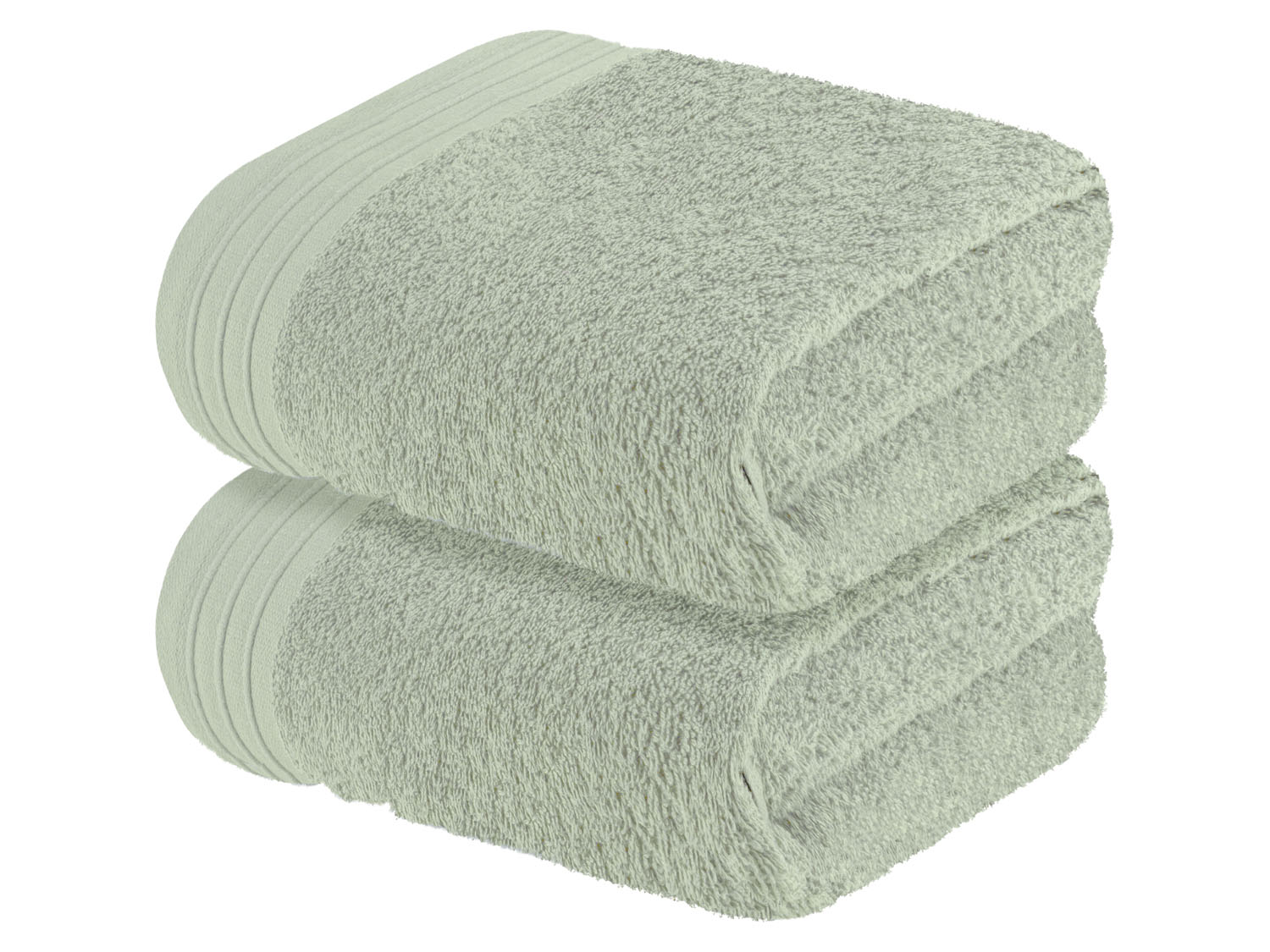 Livarno home Ręczniki frotté, 50 x 100 cm, 2 sztuki Jasnozielony