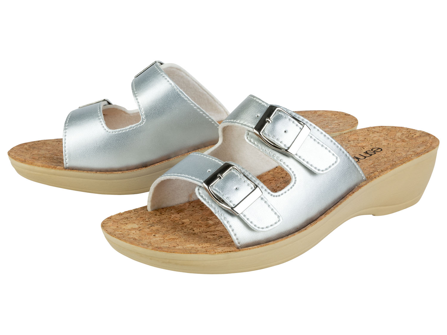 esmara Klapki domowe damskie, 1 para Srebrny, 40