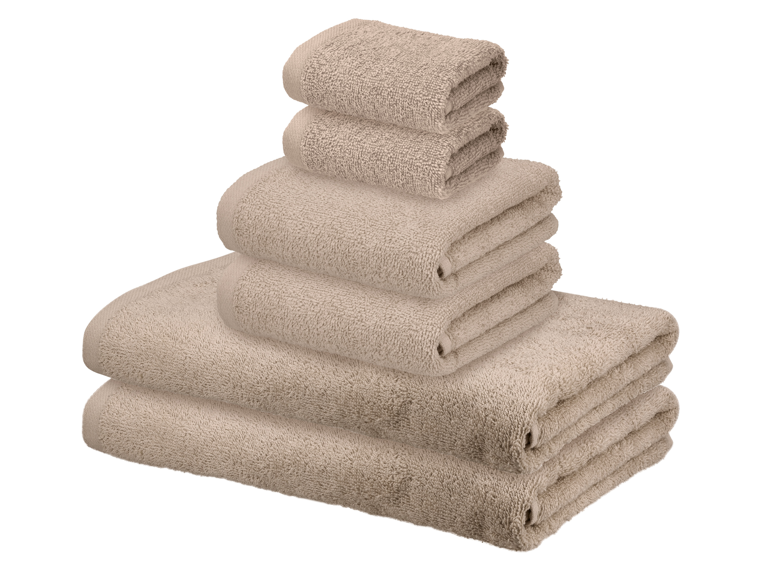 Livarno Zestaw 6 ręczników frotté Beżowy